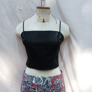 NWT Forever 21 Faux Leather Cropped Cami